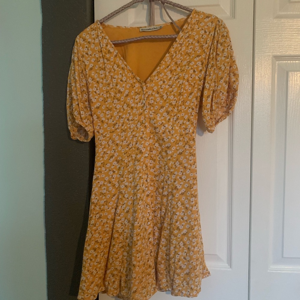 Yellow floral sundress